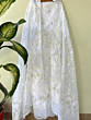 Handloom Unstitched Cotton Suit with Dupatta | White