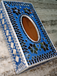 Wooden Mirror Art Tissue Box | Blue