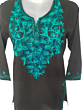 women embroided pure cotton short kurti