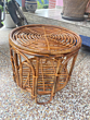 Premium Bamboo Round Table Tea, Snacks Table for Balcony, Office, Room, Bed Side Table 18 inch Table Brown