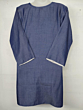 Women Embroidered Pure Cotton Navy Blue Short  Kurti 