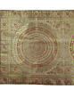 Premium Banarasi Brocade Silk Table Runner -Ethnic Mandala Design  16 x 72 inches - 6 Ft Long, Beige Golden