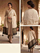 Regal Ivory & Gold Hand Blocked Chanderi Dupatta - Brick Red