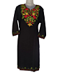 women embroided pure cotton long kurti