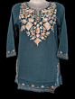 women embroided pure cotton short kurti