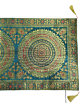 Premium Banarasi Brocade Silk Table Runner -Ethnic Mandala Design  16 x 72 inches - 6 Ft Long- Emerald Green
