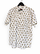 Hand-Block Printed Paisley Shirt for Men| Size 38
