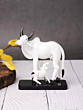Kamdhenu Cow with Calf Glass Centerpiece