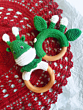 Amigurumi Giraffe Teether and Rattle Set | Green