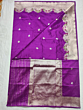 Banarasi Karwa Mini Buti Silk Saree- Purple-Onesize