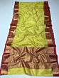 Handloom Chanderi Silk Yellow Saree