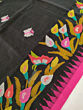 Moirang Phee Cotton Saree | Handloom Cotton Saree | Black