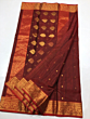 Chanderi Saree Maroon with Golden Zari Border 6.25 mtrs
