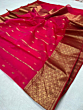 Handloom Chanderi Silk Saree | Pink | 6.25 Mtrs