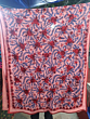 Red flower base pink colour Georgette Phulkhari Duppatta