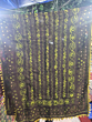 Design in yellow on brown base Georgette Phulkhari Duppatta 