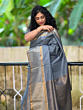 Handwoven Cotton Saree | Grey