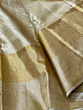 White Tissue Kanchipuram Handloom Silk Saree with Silver & Gold Zari 
