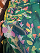 Moslin saree with blouse piece -Green