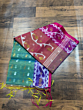 Original Resham saree with blouse piece -Brown