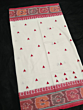 Pure Cotton White Handloom Saree | 5.5 x 1.19 Metres