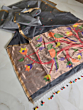 Muslin Saree with Blouse Piece | Black