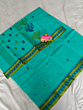 Pure Handloom Cotton saree | Sea Green