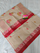 Cream Handloom Cotton Saree | 5.5 x 1.9 metres
