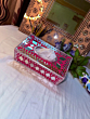 Wooden designer mirror tissue box 