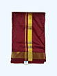 Maroon Silk Dhothi & Angavastram Set