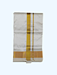 Cream Dhothi with Golden Zari border | 48 Kulikai
