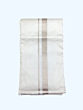 Cream color dhothi with light brown color zari border