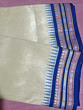 Vidarbha Tussar karvati Jala Pallu Blue Saree