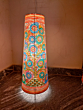 Multicoloured Handmade Printed Floor Lamp