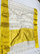 Handloom Chanderi Saree with White & Yellow Border