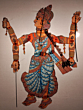 Handcrafted Goddess Saraswati Leather Puppet | 5 x 2.5 Feet