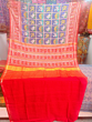 Red Blue Single Ikat Patola Silk Saree