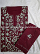 Pure Cotton Hand Embroidered Cross Stitch Dress Material