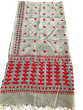 Grey & Red Phulkari Dupatta 