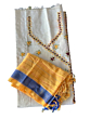 Handloom Ladies Suit with Dupatta | Off-White & Yellow