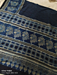 Ajrakh natural indigo dye saree