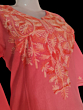 women embroided pure cotton pink kurti