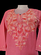 women embroided pure cotton pink kurti
