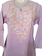 women embroided pure cotton short kurti