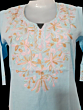 women embroided pure cotton short kurti