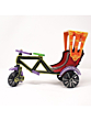 Wooden Hand Painted Multi Color Rickshaw