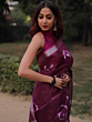 Linen Cotton Shibori Pattern Saree | Hand-Dyed