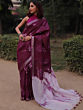 Linen Cotton Shibori Pattern Saree | Hand-Dyed