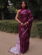 Linen Cotton Shibori Pattern Saree | Hand-Dyed