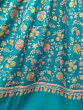 Pure Pashmina Neem Jama Shawl with Fine Sozni Work | Teal 